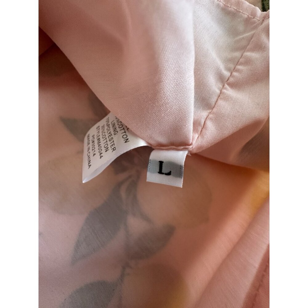 Mackenzie & Me Womens Shorts L Pink 100% Cotton Lemon‎ Print Tuscany Italy Farm - Picture 8 of 12